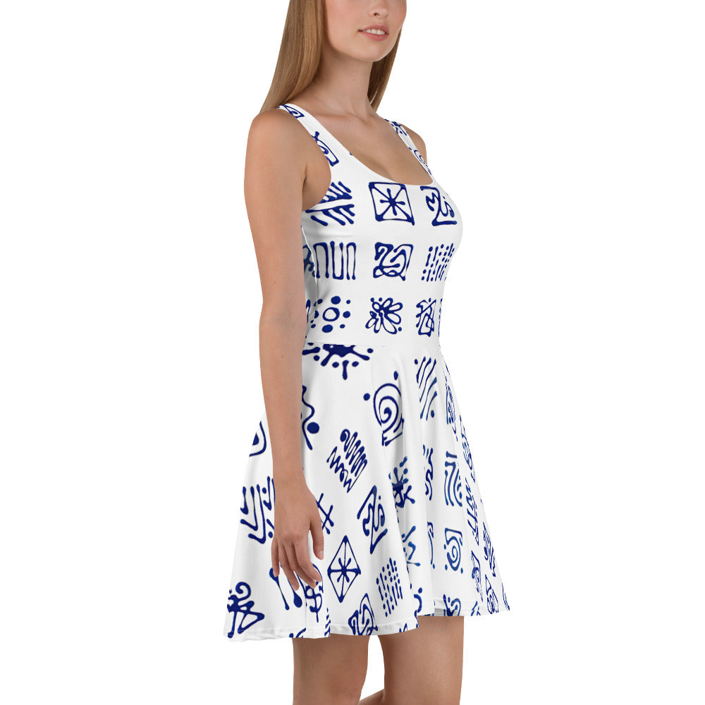 divided skater dress H&M Divided Women's Floral Skater Dress Size 4 Multicolor Sleeveless STRETCH